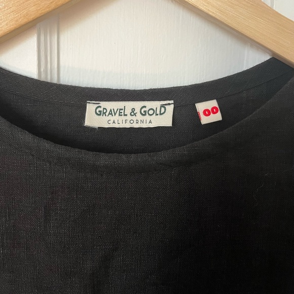 ❗️FINAL PRICE❗️NWOT Black 100% linen dress with pockets, XS-M - Picture 3 of 11